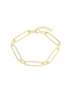 Sterling Forever 14k Gold Plated Sterling Silver Large Link Bracelet In Neutral