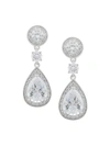 Jan-kou Jankuo Women's Cubic Zirconite Teardrop Earrings In Brass