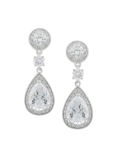 Jan-kou Jankuo Women's Cubic Zirconite Teardrop Earrings In Brass