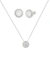 Jan-kou Jankuo Women's 2-piece Cubic Zirconite Necklace & Earrings Set In Brass