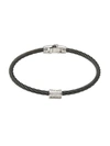 ALOR WOMEN'S BLACK CABLE, 18K WHITE GOLD & DIAMOND BRACELET,0400011555951