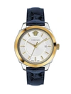 VERSACE MEN'S ICON CLASSIC STAINLESS STEEL LEATHER-STRAP WATCH,0400012707126
