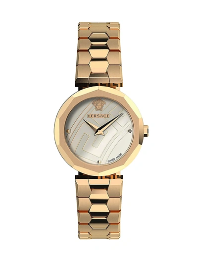 Versace Women's Idyia Stainless Steel Analog Bracelet Watch In Gold