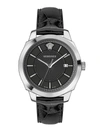 VERSACE MEN'S ICON CLASSIC STAINLESS STEEL LEATHER-STRAP WATCH,0400012707128