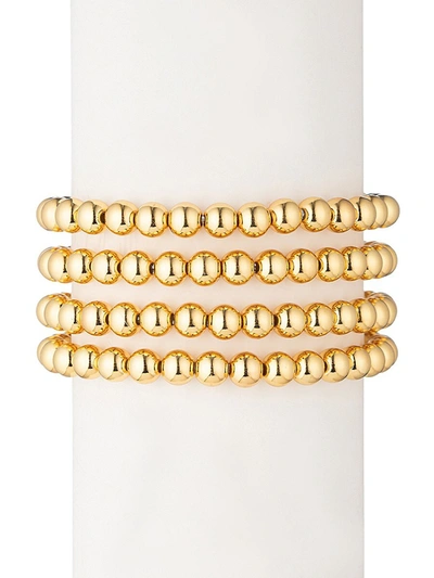 Eye Candy La Women's The Luxe Collection Sophia 18k Goldplated Bracelet Set In Brass