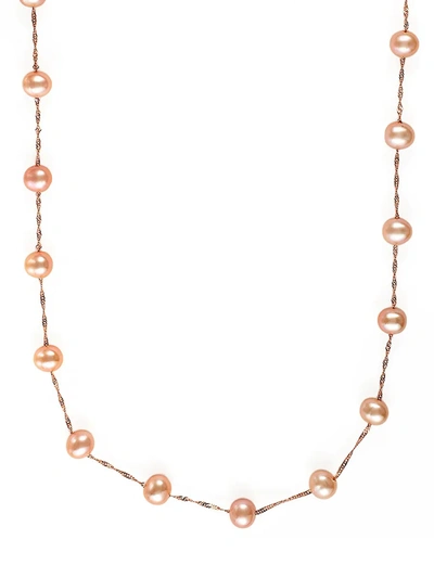 Effy Women's 5.5mm Freshwater Pearl & 14k Rose Gold Necklace