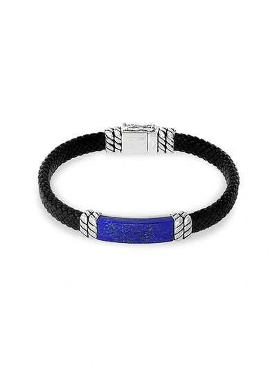 Effy Sterling Silver Lapis Lazuli Leather Bracelet