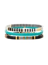 Eye Candy La Women's Luxe 3-piece Goldplated & Cubic Zirconia Stretch Bracelet Set In Neutral