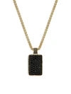 EFFY MEN'S 18K GOLDPLATED STERLING SILVER & BLACK SPINEL PENDANT NECKLACE,0400012558837