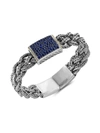 Effy Women's 18k Yellow Gold, Sterling Silver & Sapphire Bangle Bracelet In Silver