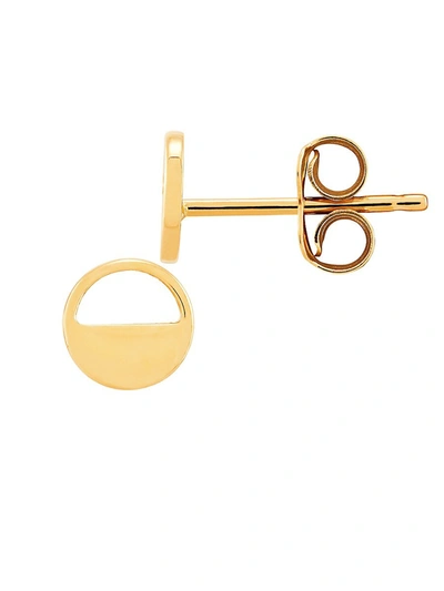 Saks Fifth Avenue Women's 14k Yellow Gold Polished Flat Circle Stud Earrings