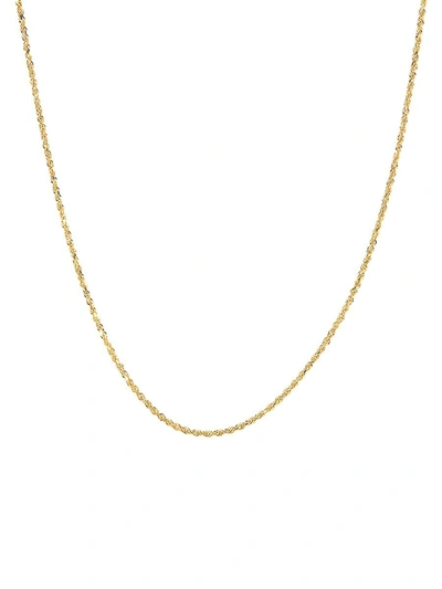 Saks Fifth Avenue Women's 14k Yellow Gold Solid Glitter Rope Chain Necklace