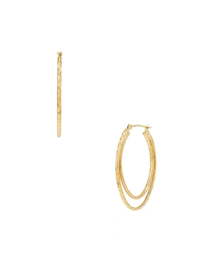 Saks Fifth Avenue Women's 2-piece 14k Yellow Gold Oval Hoop Earrings