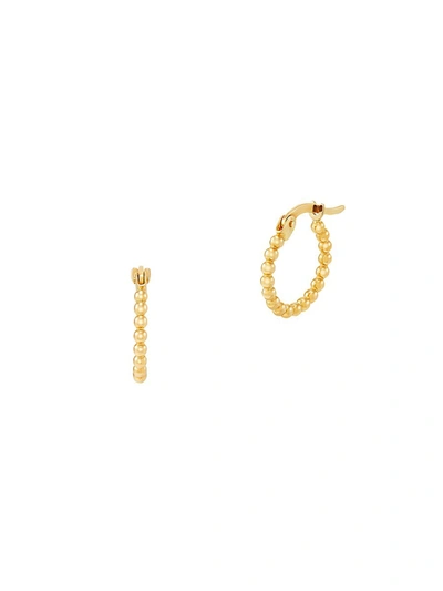 Saks Fifth Avenue Women's 14k Yellow Gold Bead Hoop Earrings