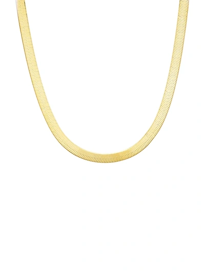 Chloe & Madison Women's 18k Yellow Goldplated Sterling Silver Herringbone Necklace