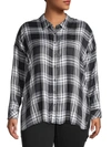 WORKSHOP WOMEN'S PLUS PLAID SHIRT,0400012900983