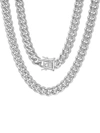 Anthony Jacobs Men's Stainless Steel Miami Cuban-link Necklace In Neutral