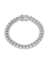 Anthony Jacobs Men's Stainless Steel Miami Cuban-link Bracelet In Neutral