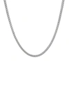 Anthony Jacobs Men's Stainless Steel Petite Franco-link Necklace In Neutral