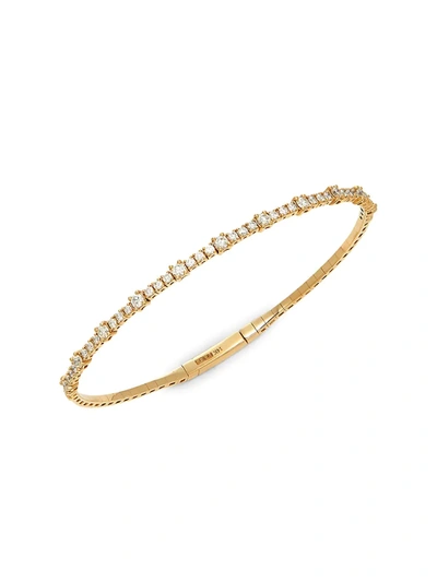 Effy Women's 14k Yellow Gold & Diamond Bangle Bracelet
