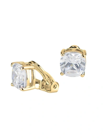 Cz By Kenneth Jay Lane Women's Look Of Real Goldplated & Crystal Stud Earrings In Neutral