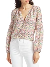 Tanya Taylor Women's Illa Confetti Print Blouse In Polka Dot