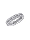 Saks Fifth Avenue Women's 14k White Gold & Diamond Double-row Eternity Ring