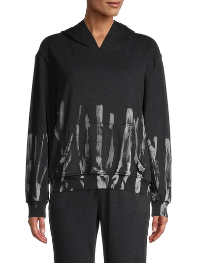 Lea & Viola Women's Tie-dye Hoodie In Black Tie Dye