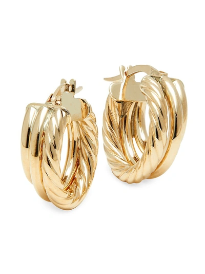 Saks Fifth Avenue Women's 14k Yellow Gold Three-row Hoop Earrings