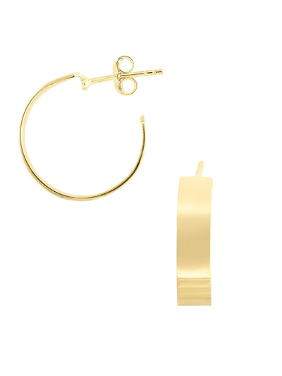 Chloe & Madison Women's 14k Yellow Gold Vermeil & Sterling Silver Hoop Earrings