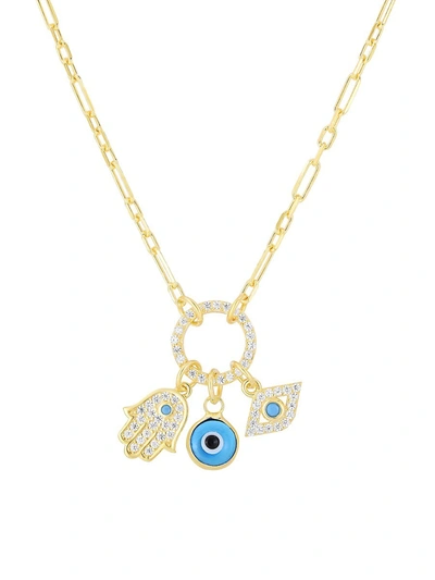 Chloe & Madison Women's 14k Gold Vermeil & Crystal Necklace