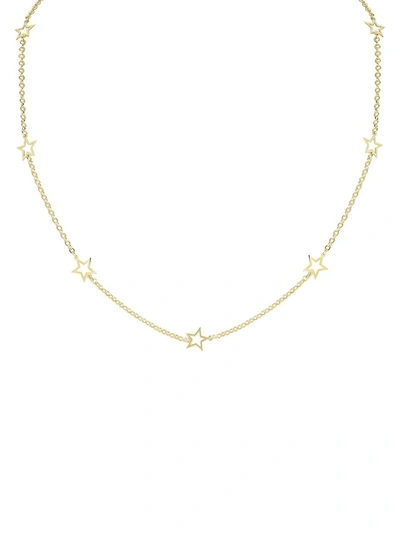 Chloe & Madison Women's 14k Gold Vermeil Star Station Necklace