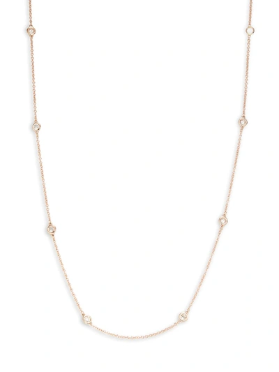 Effy Women's 14k Rose Gold & Diamond Station Necklace