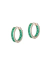 Eye Candy La Women's Luxe Silvertone & Crystal Huggie Earrings In Neutral