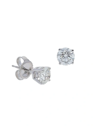 Nephora Women's 18k White Gold & 1.5 Tcw Diamond Stud Earrings