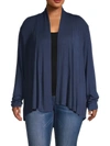 Bobeau Women's Plus Waterfall Cardigan In Black