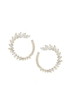Eye Candy La Women's Luxe Goldtone & Crystal Loop Earrings In Neutral