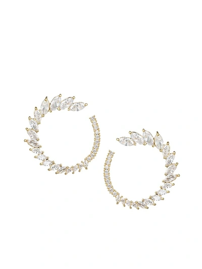 Eye Candy La Women's Luxe Goldtone & Crystal Loop Earrings In Neutral