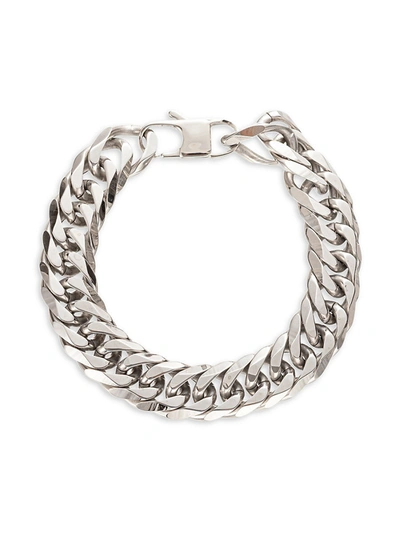 Eye Candy La Men's John Titanium Curb Chain Bracelet In Neutral