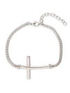 EYE CANDY LA MEN'S CARSON TITANIUM CROSS CHAIN BRACELET,0400013197271