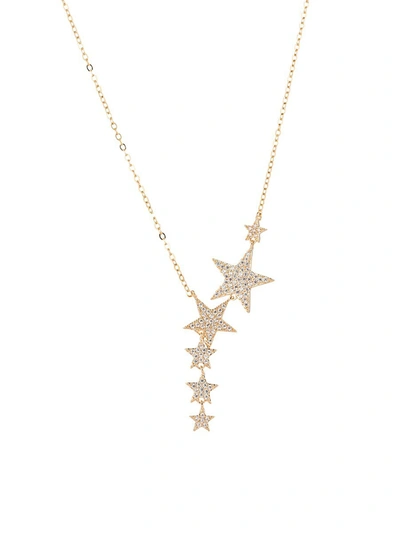 Eye Candy La Women's Luxe 14k Goldplated Sterling Silver, Goldtone & Crystal Star Pendant Necklace