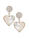 Eye Candy La Women's Luxe Goldtone, Shell Pearl & Crystal Drop Earrings In Neutral