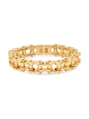 ANTHONY JACOBS MEN'S 18K GOLDPLATED STAINLESS STEEL BICYCLE CHAIN LINK BRACELET,0400013460454