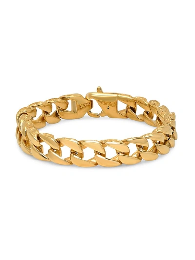 Anthony Jacobs Men's 18k Goldplated Stainless Steel Chain Link Bracelet In Neutral