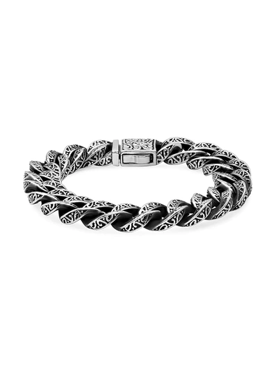 Anthony Jacobs Men's Stainless Steel Link Bracelet In Silver