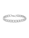Anthony Jacobs Men's Stainless Steel Cuban-link Chain Bracelet In Neutral