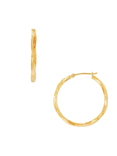 Saks Fifth Avenue Women's 14k Yellow Gold Twist Hoop Earrings
