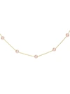 SONATINA WOMEN'S 14K YELLOW GOLD & 5MM-6MM PINK FRESHWATER PEARL STATIONED NECKLACE,0400013427056