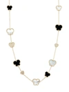 EFFY WOMEN'S 14K YELLOW GOLD, MOTHER-OF-PEARL, ONYX, & DIAMOND BUTTERFLY NECKLACE,0400013261908