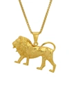 ANTHONY JACOBS MEN'S 18K GOLDPLATED STAINLESS STEEL LION PENDANT NECKLACE,0400013489746